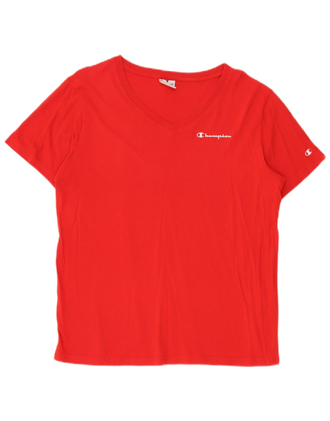 CHAMPION Dame T-Shirt Top UK 20 2XL Rød