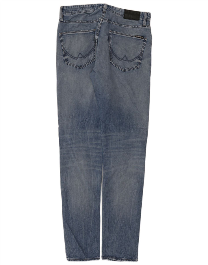 Superdry Slim Tapered Jeans til mænd W32 L34 blå bomuld