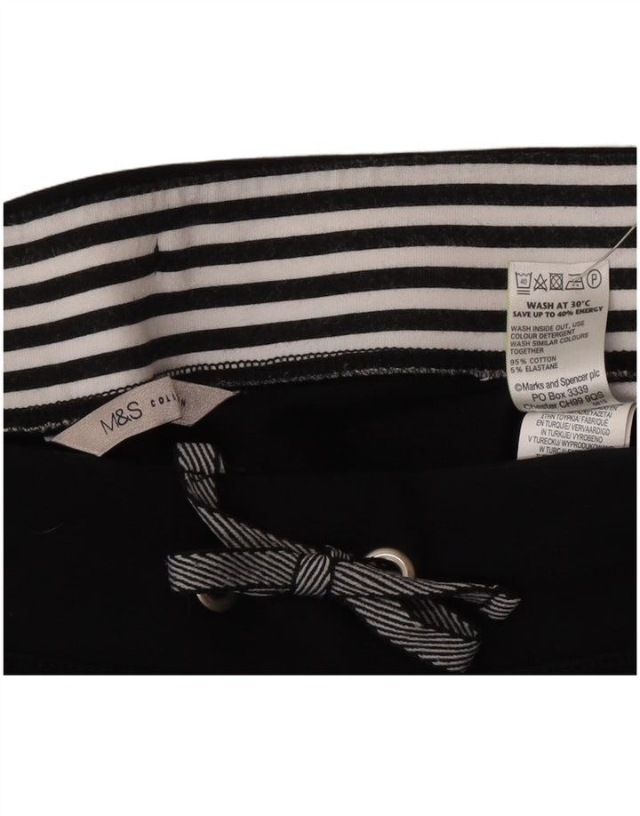 Marks & Spencer Træningsdragtsbukser til kvinder UK 10 Small Black Bomuld