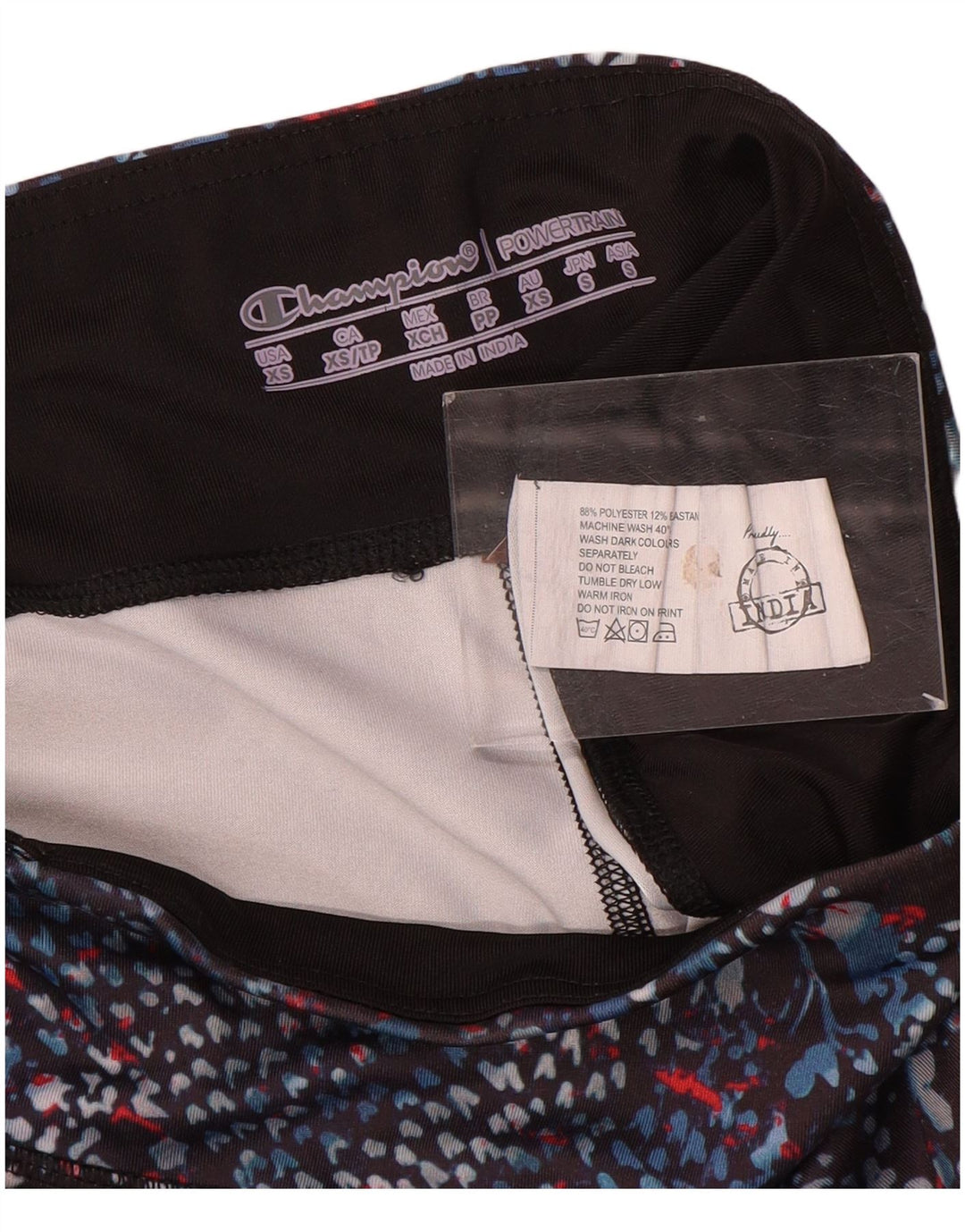 Champion kvinders abstrakt mønster Leggings UK 6 XS flerfarvet polyester