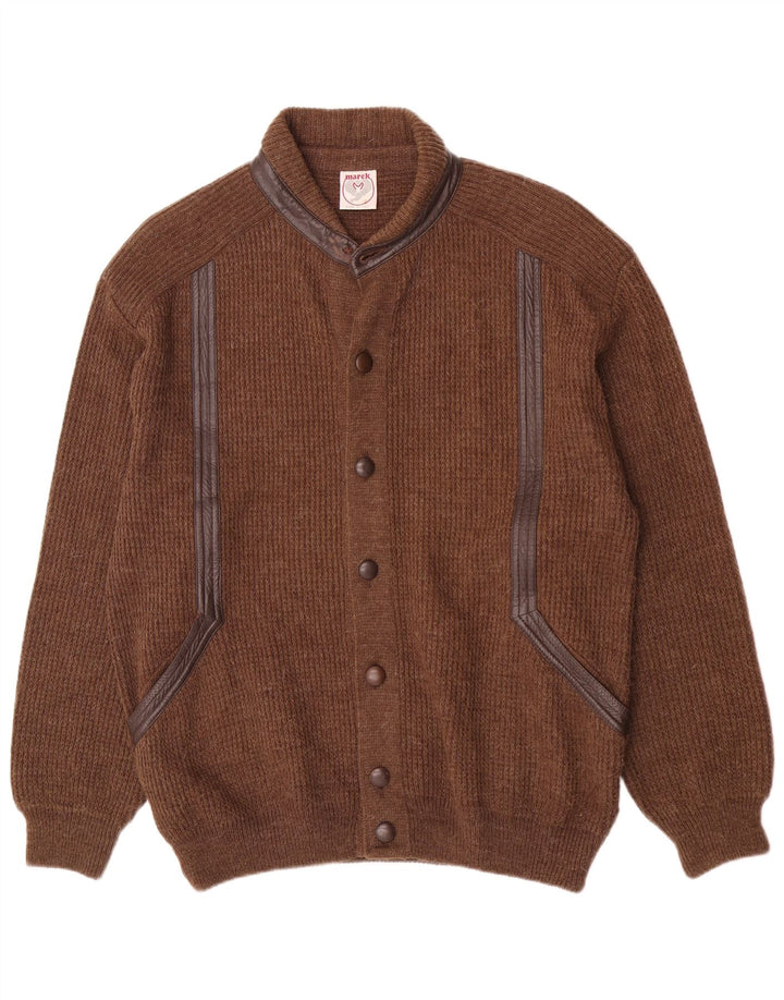 Marek Herre Cardigan Sweater Stor Brun Akryl