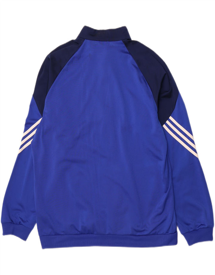 ADIDAS Mens Tracksuit Top Jacket XL Blue Colourblock Polyester