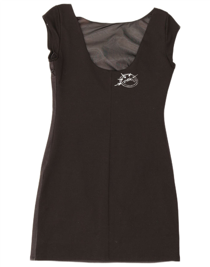 Desigual Kvinders Graphic Sheath Dress UK 12 Medium Black