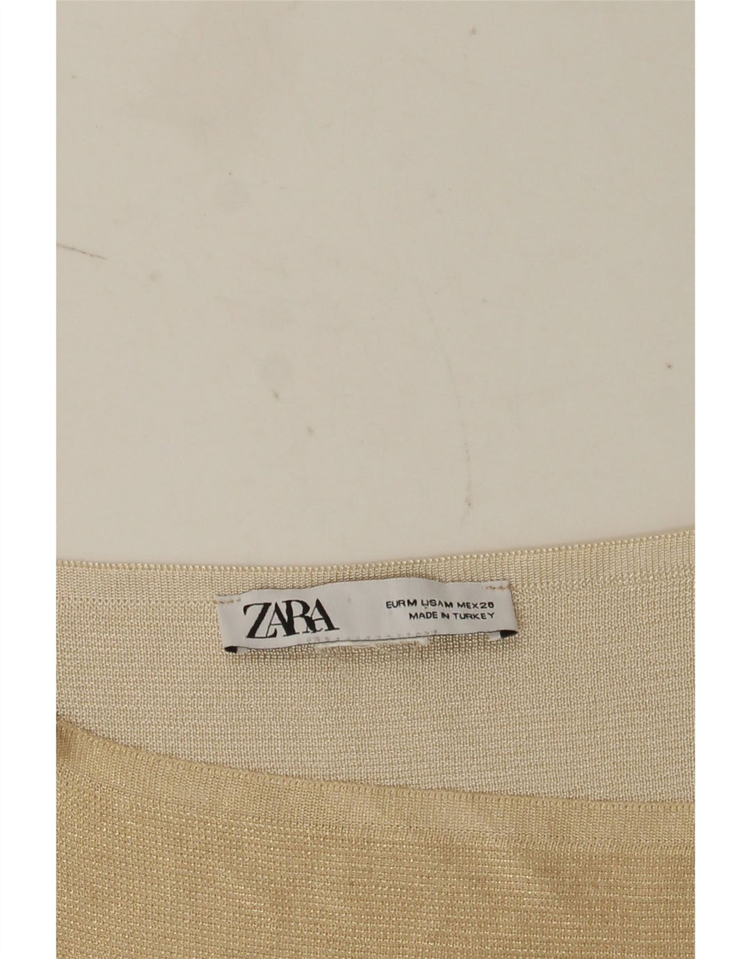 Zara Dame Crop Cami Top UK 12 Medium Beige