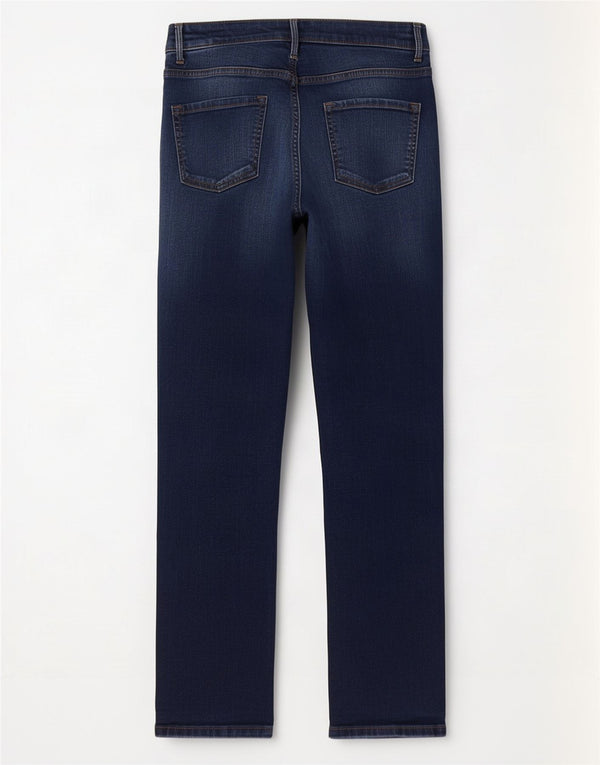 Marks & Spencer Dame Straight Jeans UK 10 Small W27 L26 Navy Blue Bomuld