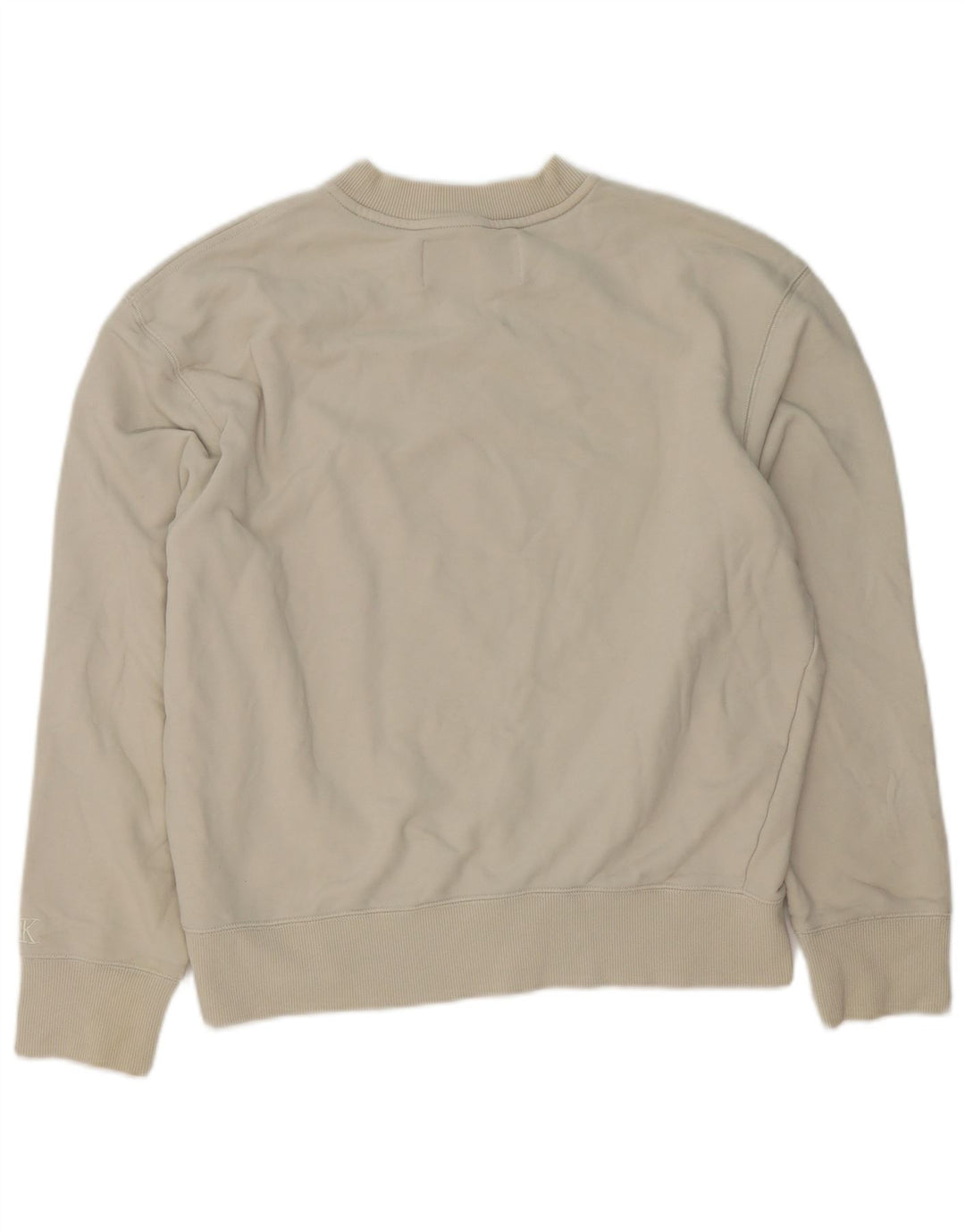 Calvin Klein Jeans Herre grafisk sweatshirt Jumper Medium Off White Bomuld