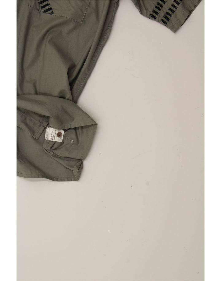 JOHN F GEE Mens Short Sleeve Shirt XL Grey Cotton Vintage John F Gee and Second-Hand John F Gee from Messina Hembry 
