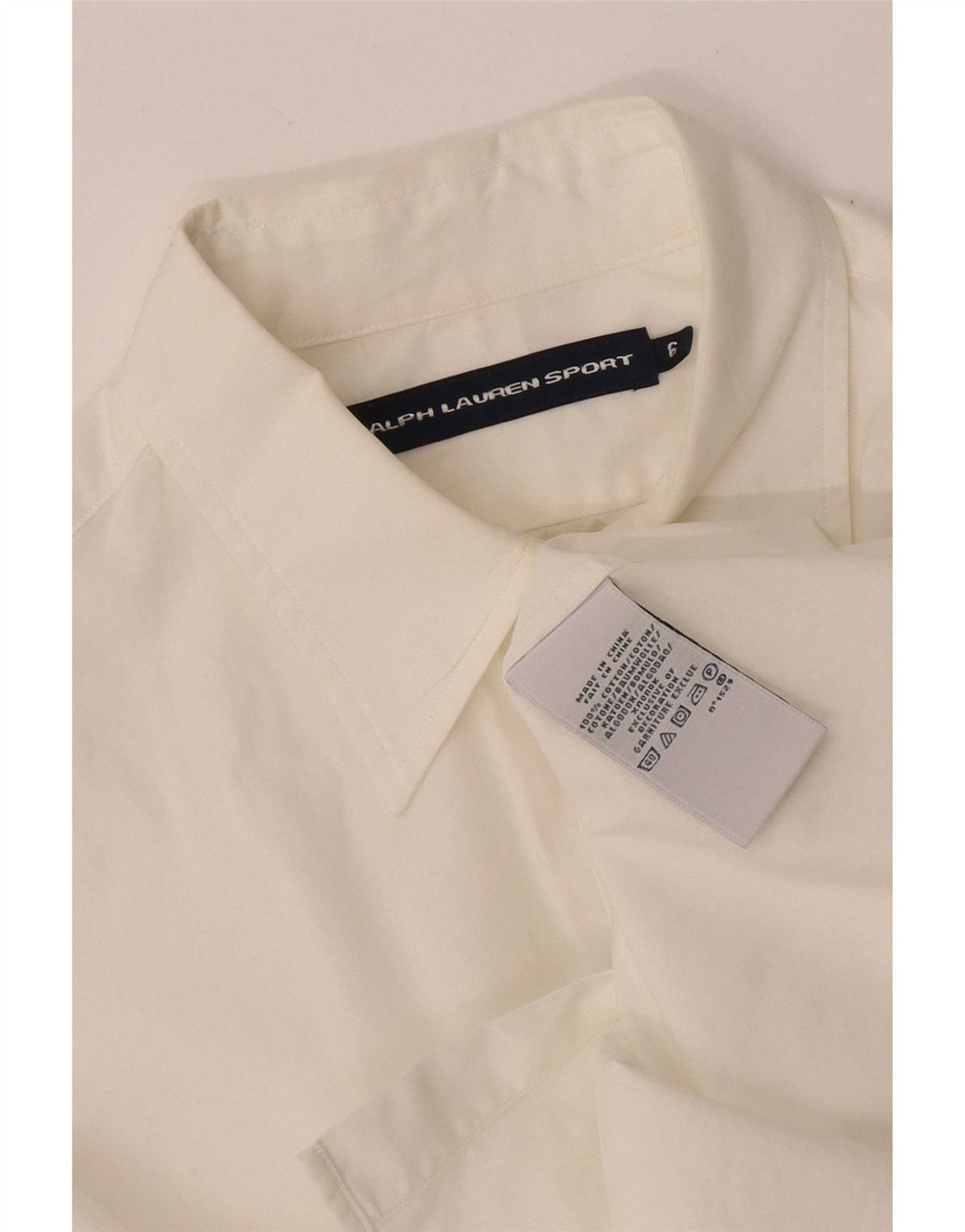 Ralph Lauren Dameskjorte US 6 Medium White Bomuld
