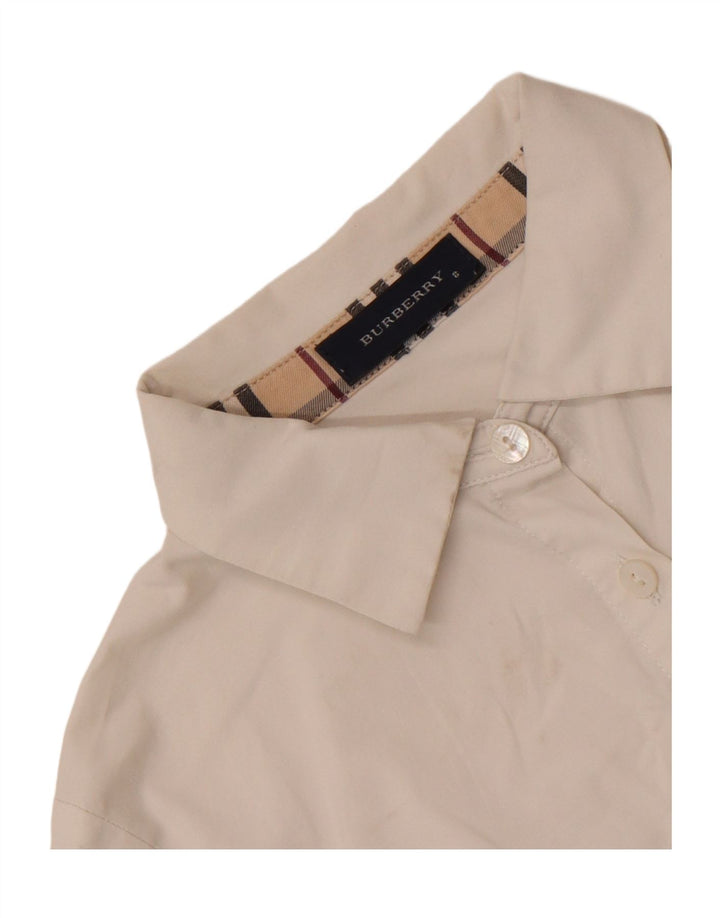 Burberry pigeskjorte 7-8 år hvid