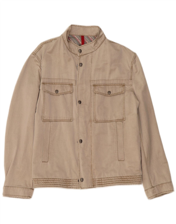 Trussardi Herre Utility Jacket IT 56 3XL Beige Polyester