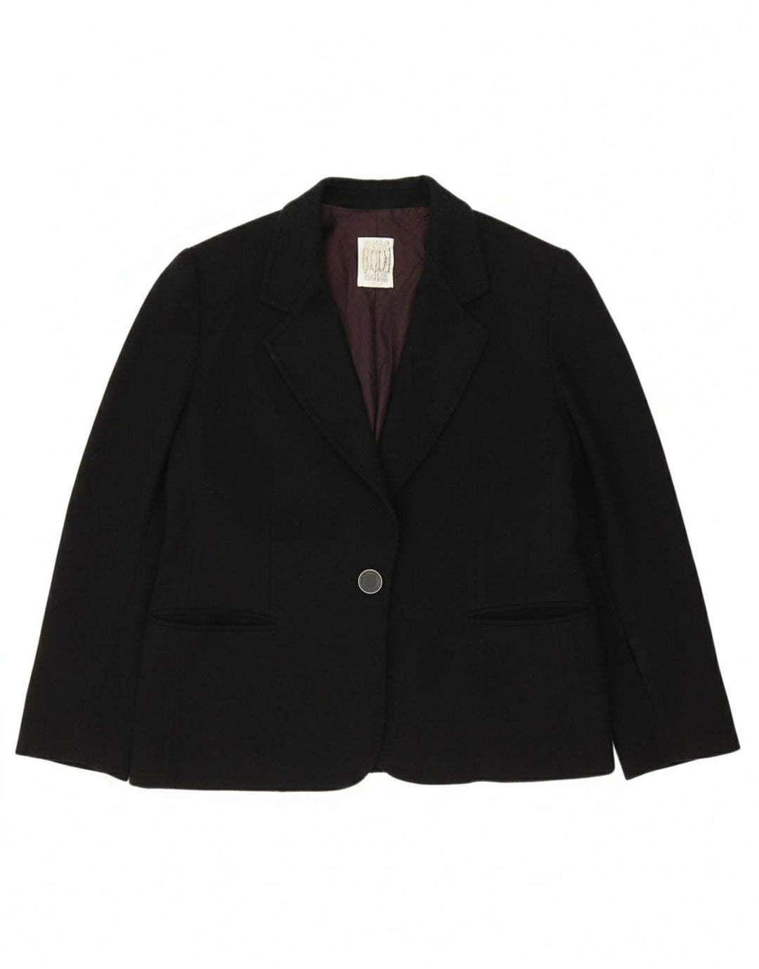 FERRE Womens 1 Button Blazer Jacket UK 14 Medium Black
