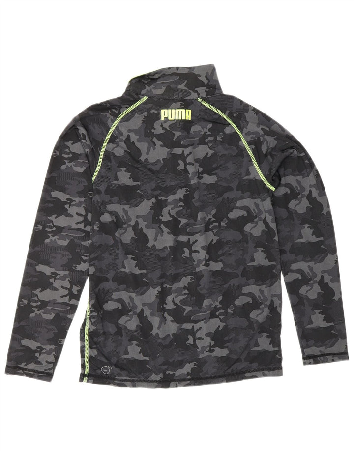 PUMA Drenge Pullover Træningsdragt Top 9-10 År Medium Sort Camouflage