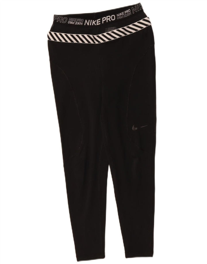 NIKE Grafiske Leggings til kvinder UK 8 Lille Sort