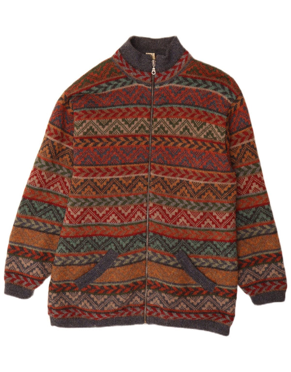 Waliki Womens Longline Cardigan Sweater UK 18 XL Flerfarvet Geometrisk