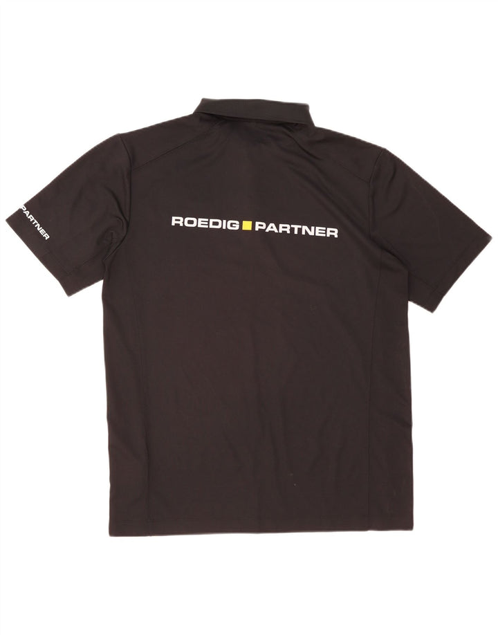 Nike Herre Dri Fit grafisk poloskjorte medium sort polyester