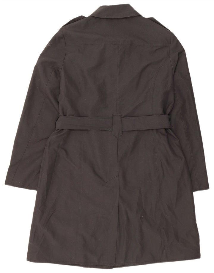 MARKS & SPENCER Trench Coat til kvinder UK 14 XL Sort Polyester