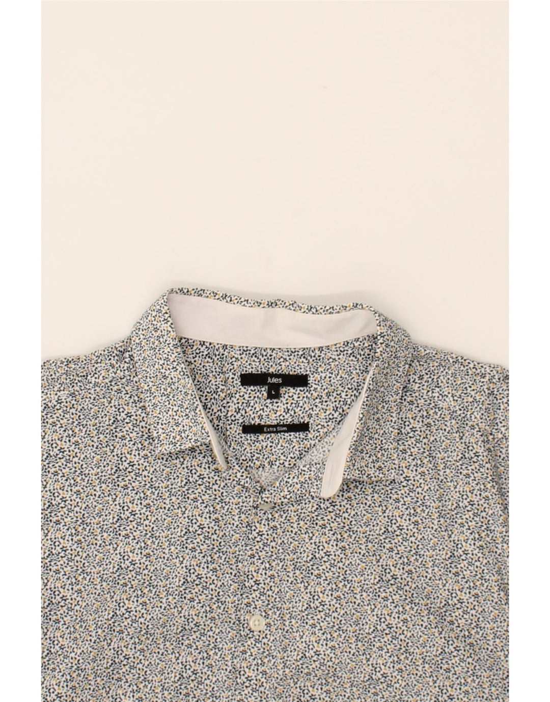 JULES Mens Abstract Pattern Extra Slim Fit Shirt Large Multicoloured Vintage Jules and Second-Hand Jules from Messina Hembry 