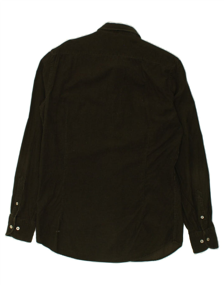 MASSIMO DUTTI Mens Shirt Small Green Cotton Vintage Massimo Dutti and Second-Hand Massimo Dutti from Messina Hembry 