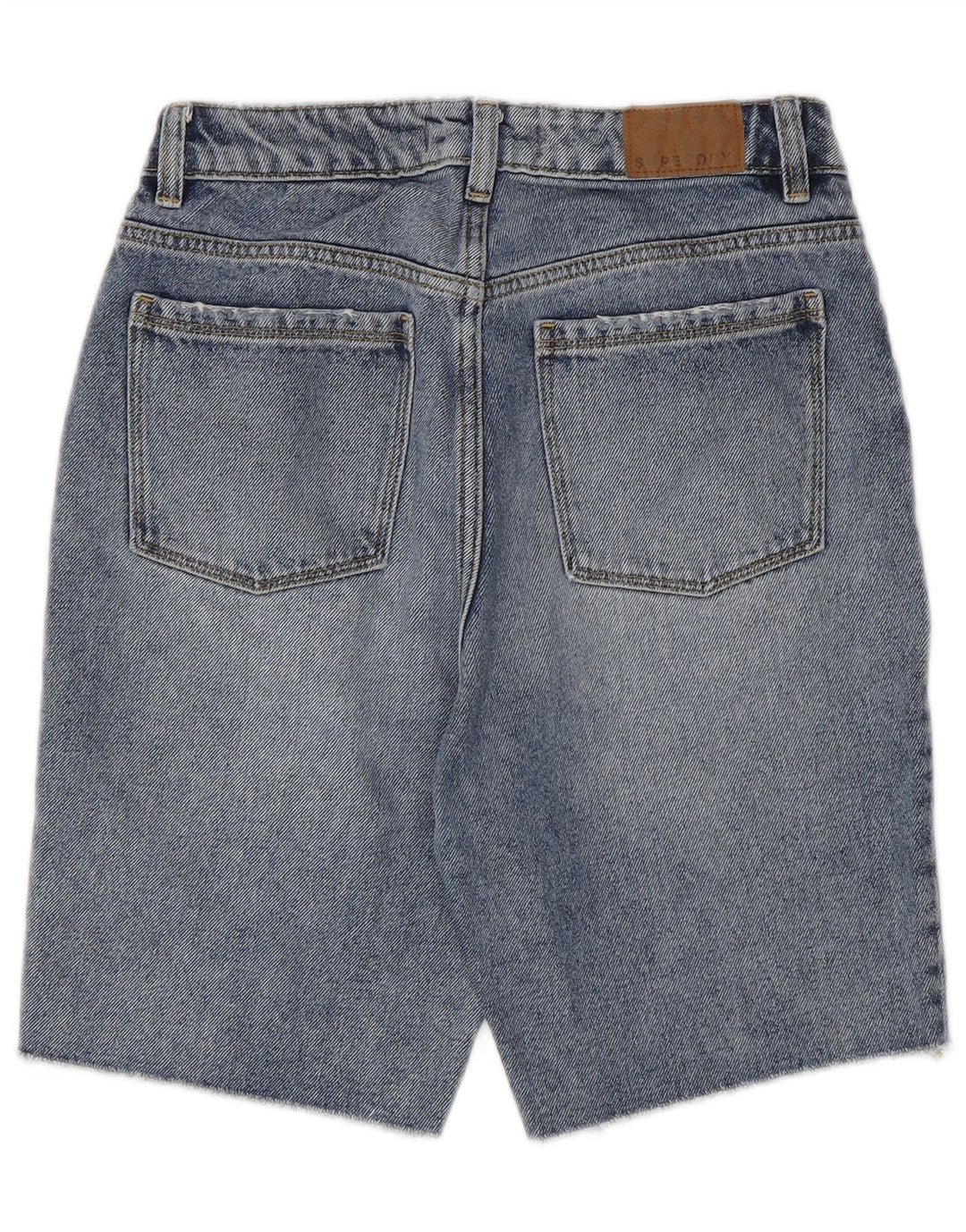SUPERDRY denimshorts til kvinder W26 Små blå bomuld