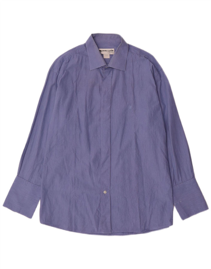 PIERRE CARDIN Herre formel skjorte str. 17 XL Blå nålestribe