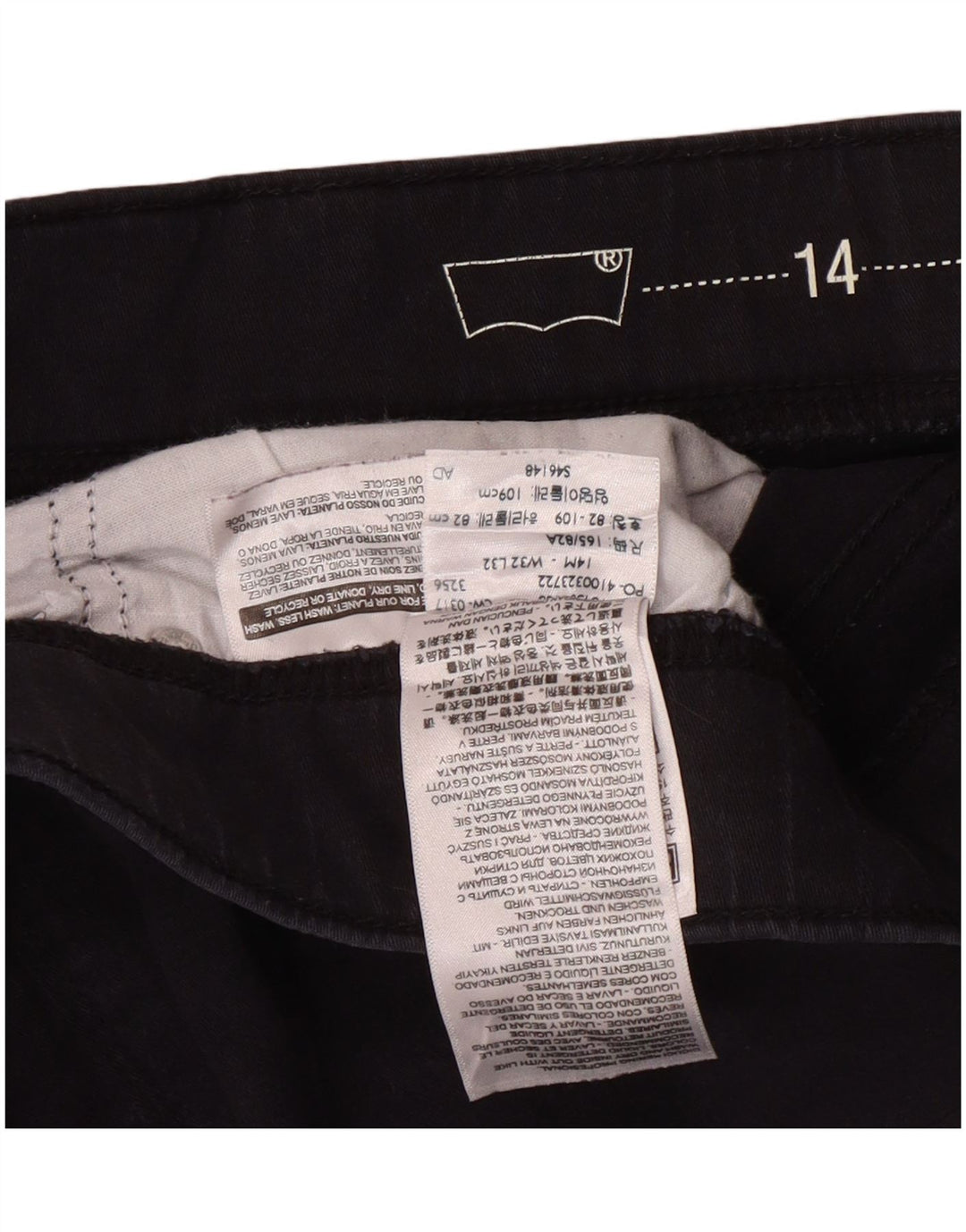 LEVI'S Womens Legging Trousers US 14 Large W32 L29 Navy Blue Cotton