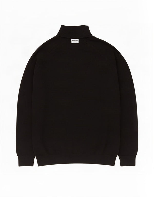 Zara Herre rullehals sweater Medium Sort viskose