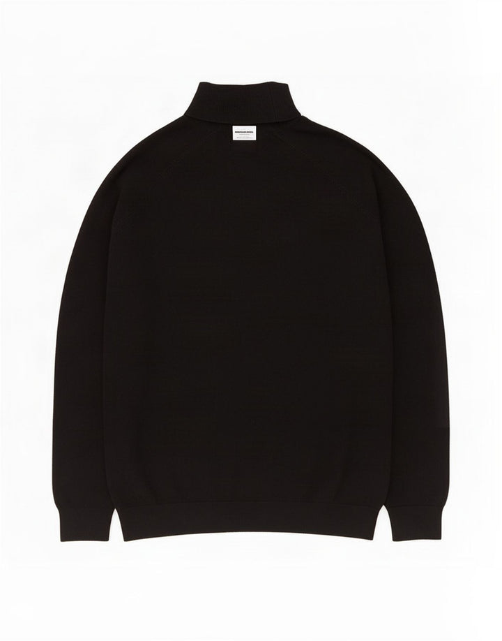 Zara Herre rullehals sweater Medium Sort viskose
