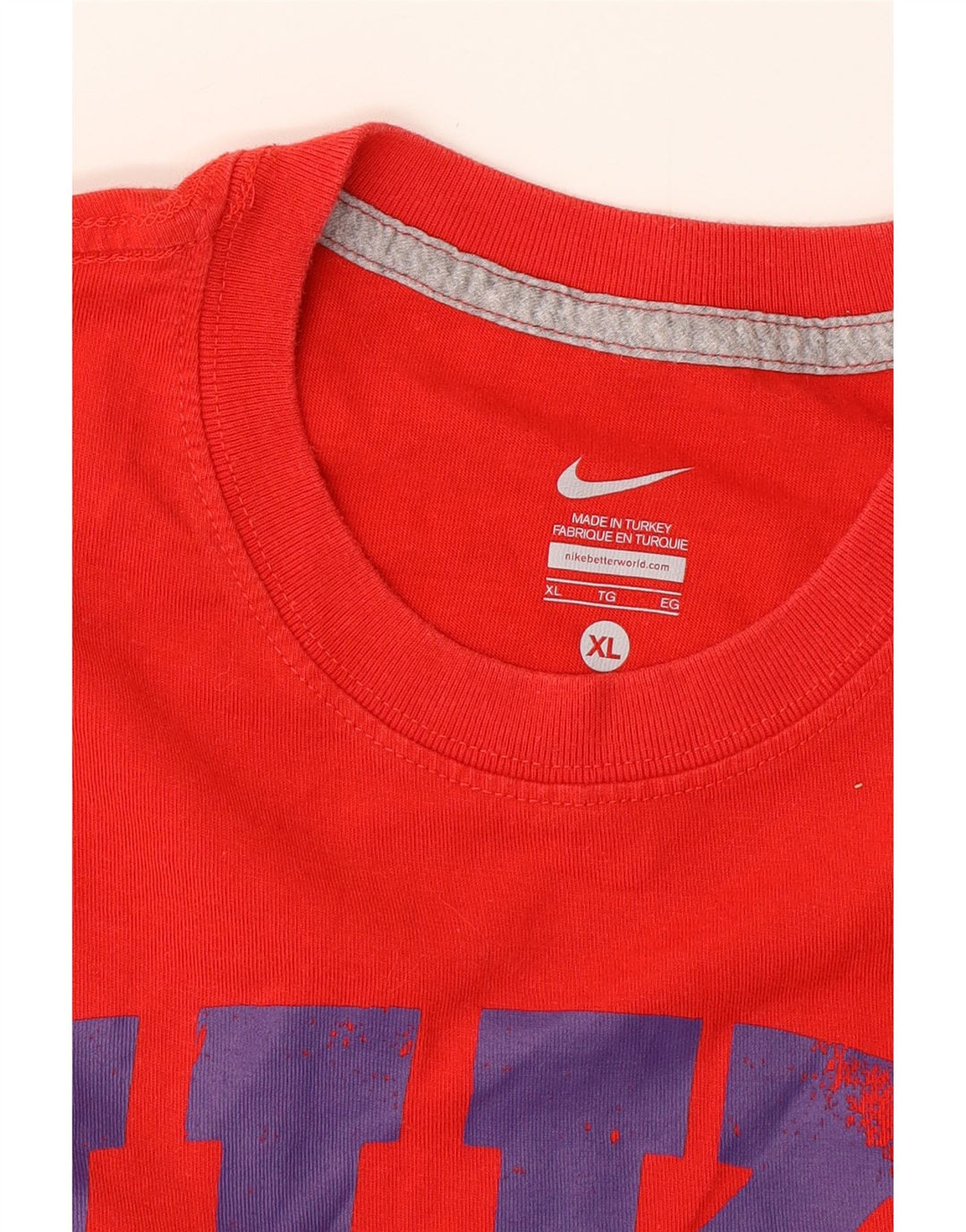 NIKE Grafisk T-shirt top til mænd XL Rød
