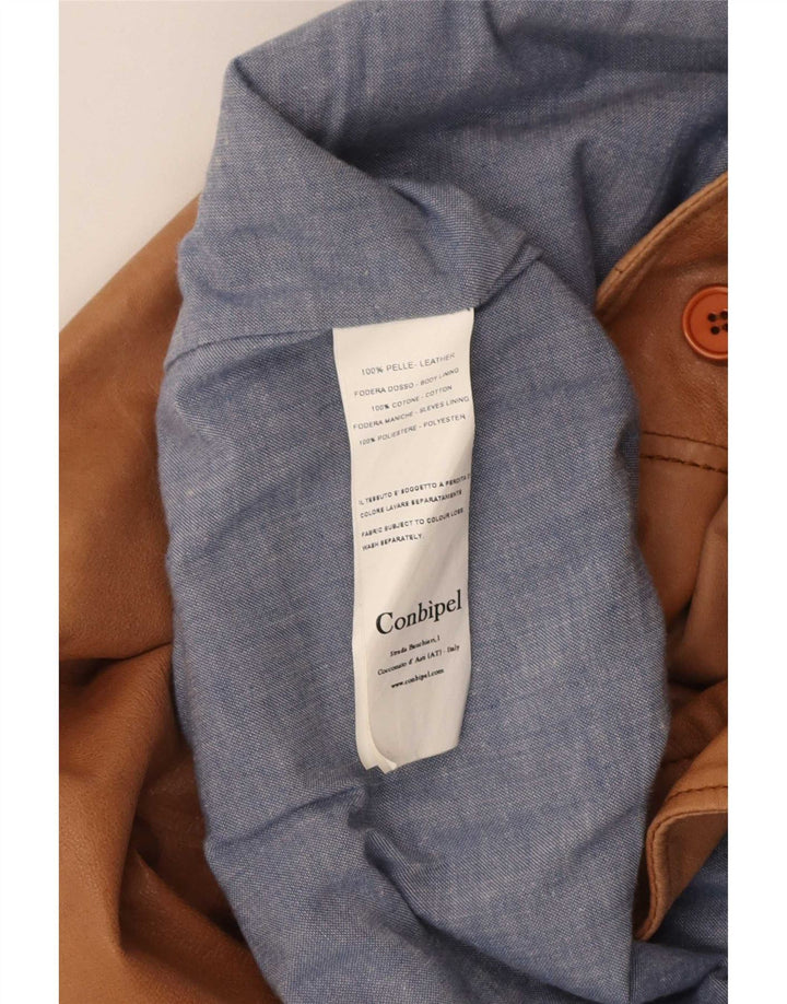 Conbipel Herre Læder Bomber Jacket IT 56 2XL Brun
