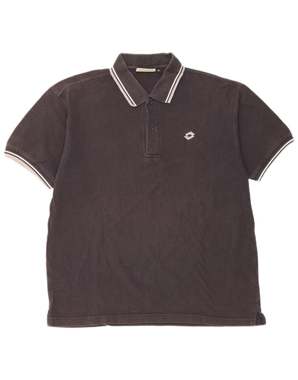 Lotto Boys Polo Shirt 15-16 År XL Sort Bomuld