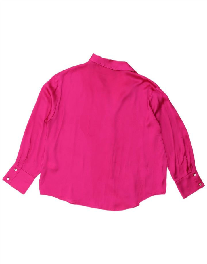 Zara skjortebluse til kvinder UK 20 2XL Pink Polyester