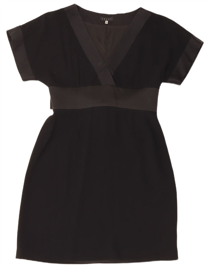 Coast Womens Sheath Dress UK 16 Large Black Colourblock Triacetat