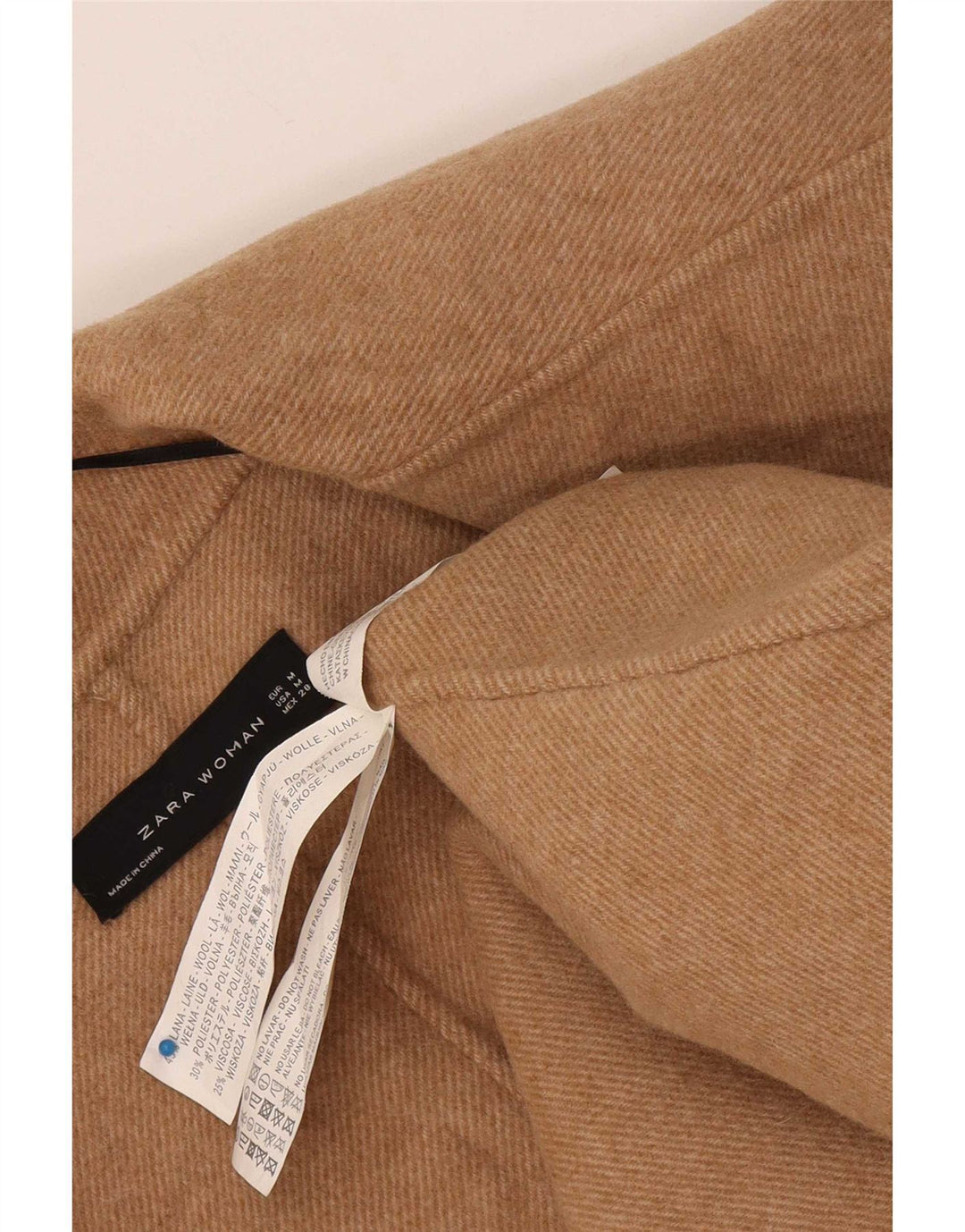 Zara Womens Oversized Longline Cardigan Sweater UK 14 Medium Beige