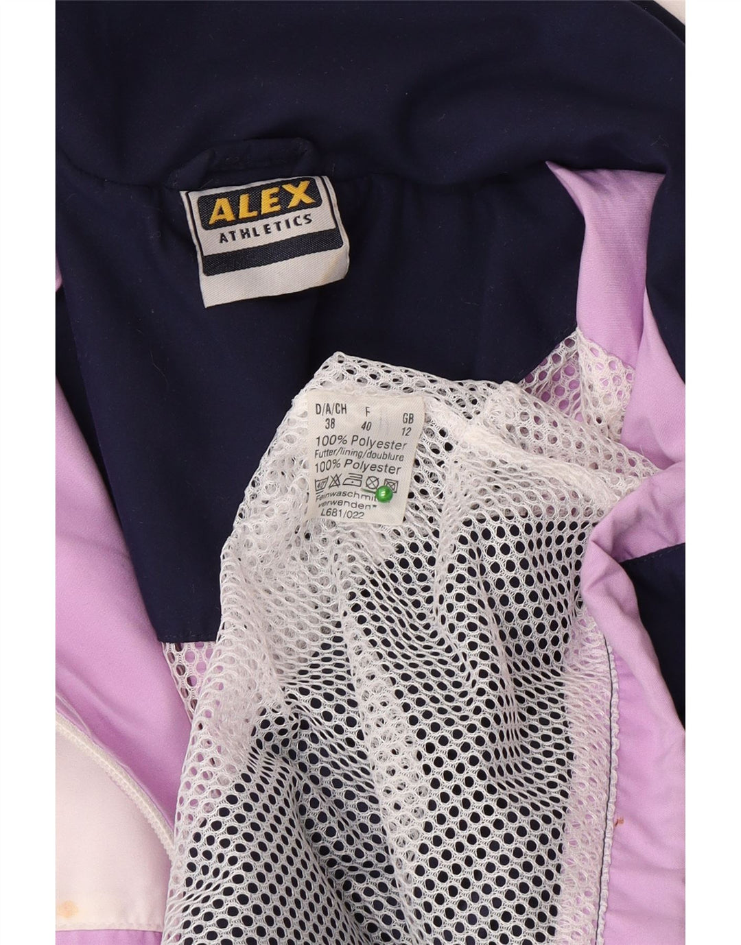 ALEX Oversized træningsdragt topjakke til kvinder UK 12 Medium Lilla Colourblock