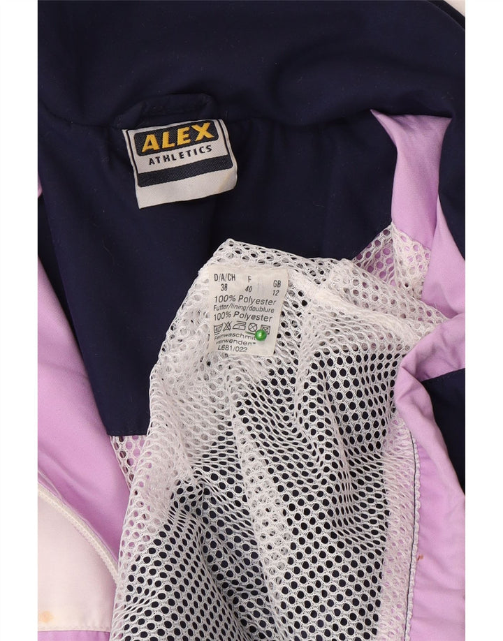 ALEX Oversized træningsdragt topjakke til kvinder UK 12 Medium Lilla Colourblock