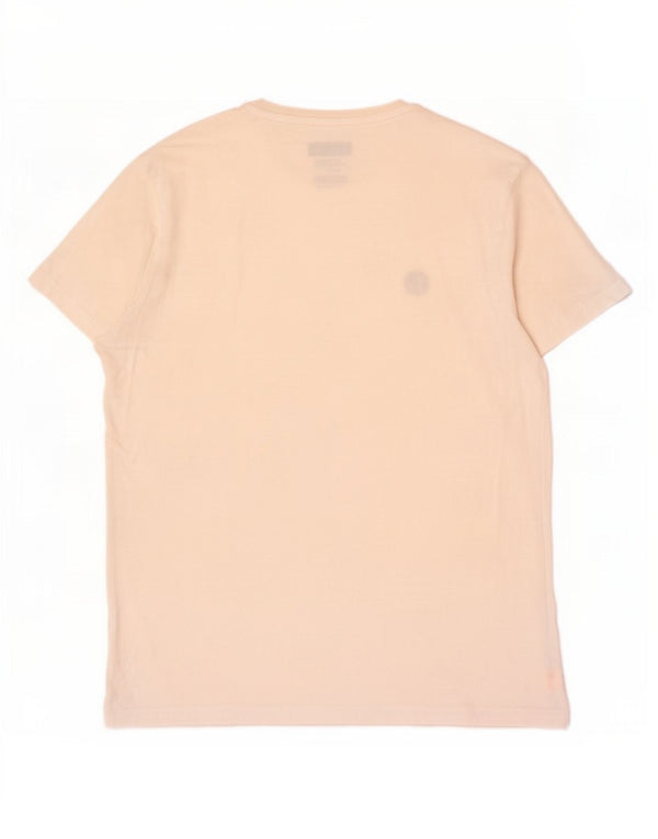 Timberland Herre Slim Fit T-Shirt Top Stor Off White Bomuld