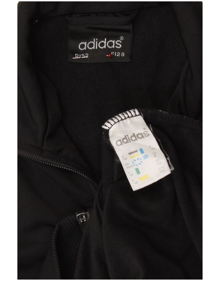Adidas Drenge Træningsdragt Topjakke 11-12 År Sort Polyester