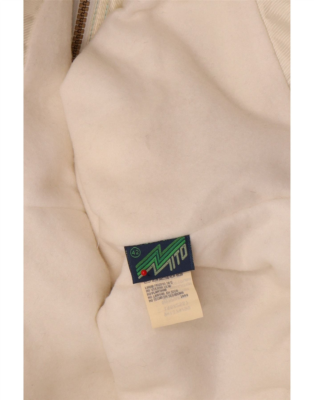Vintage skijakke med hætte til kvinder EU 42 Large Blue Colourblock Polyester