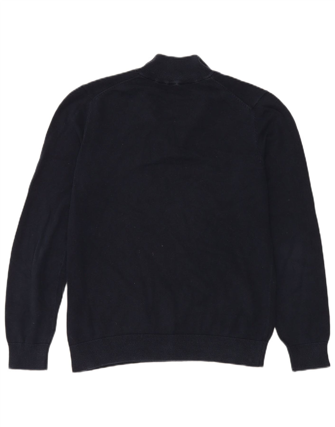 Besætningstøj Herre Zip Neck Jumper Sweater Medium Navyblå Bomuld