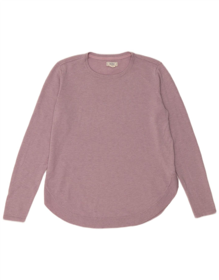Fat Face Dame Oversized Crew Neck Jumper Sweater UK 10 Small Purple