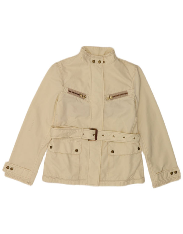 Fay Womens Utility Jacket UK 10 Small Off White Polyester