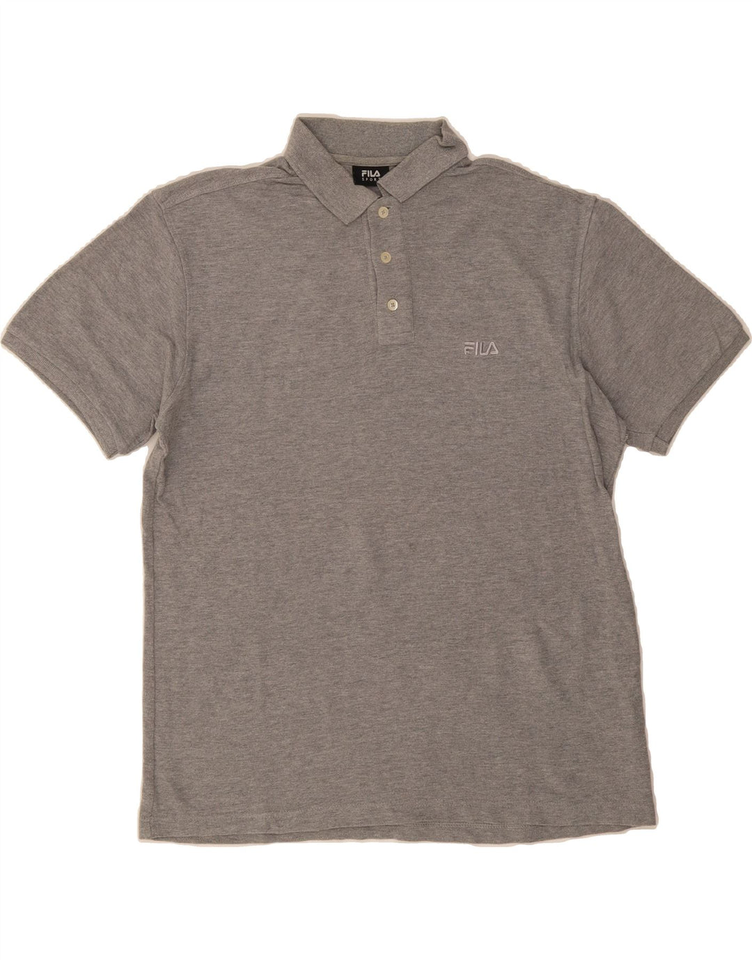FILA Mens Polo Shirt Large Grey Cotton Vintage Fila and Second-Hand Fila from Messina Hembry 