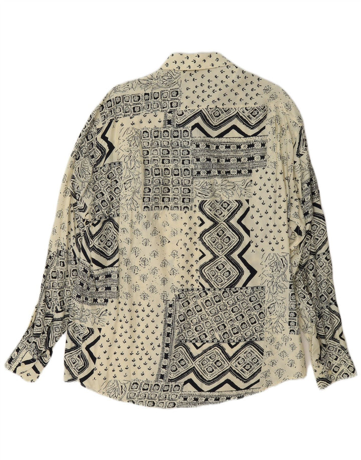Ferrone Herreskjorte Stor Off White Patchwork Viscose