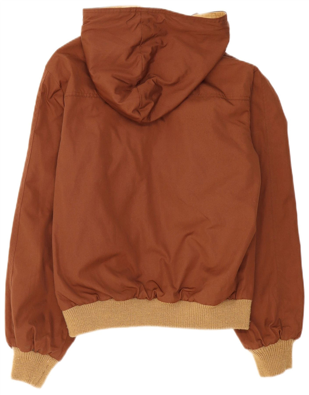 Vintage Herre Hætte Vendbar Bomber Jacket UK 38 Medium Brown Colourblock