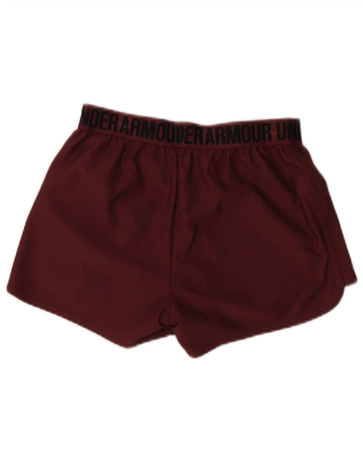 Under Armour Graphic Sports Shorts til kvinder XS Burgundy Polyester