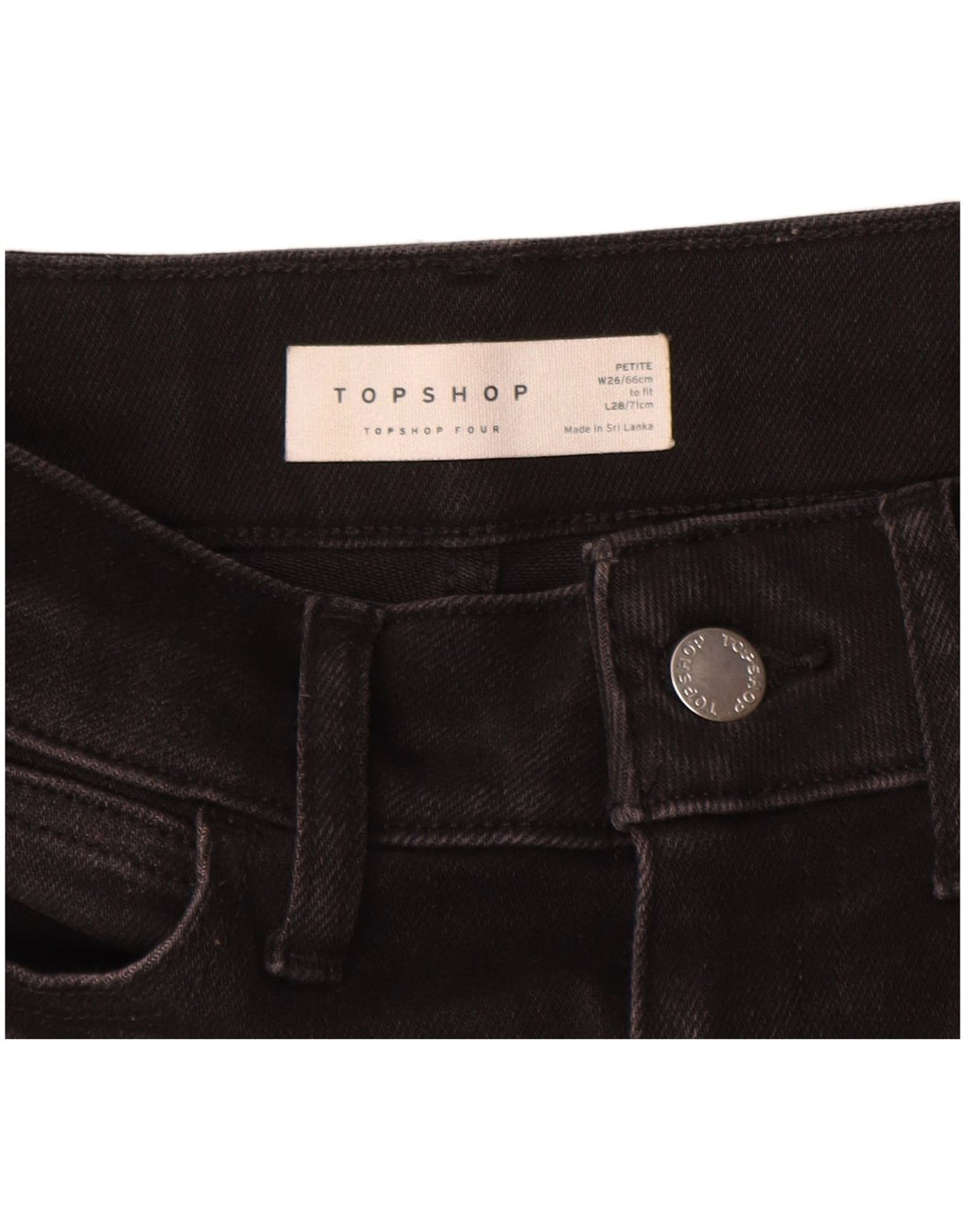 Topshop Skinny Jeans til kvinder W26 L25 Sort