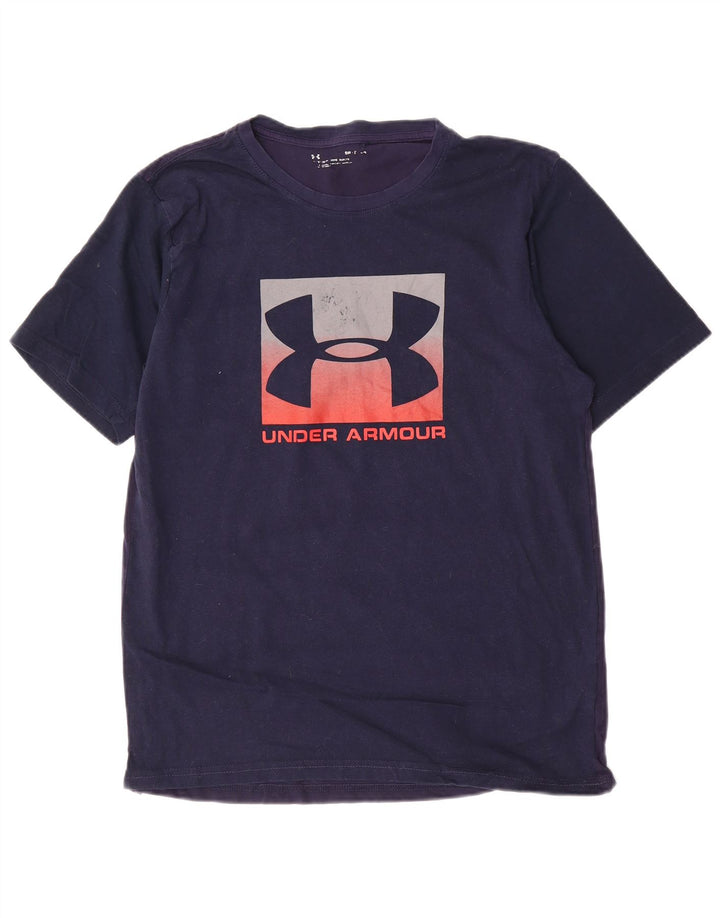 Under Armour Herre grafisk T-shirt Top Lille marineblå bomuld