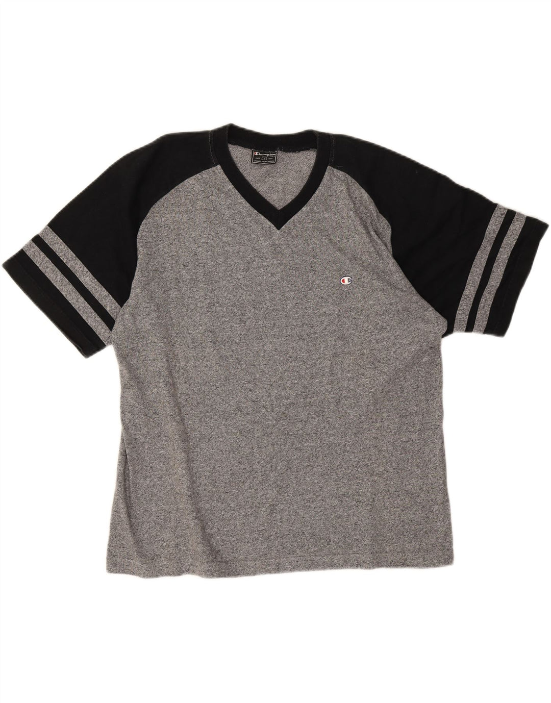 Champion Herre T-Shirt Top Stor Grå Colourblock