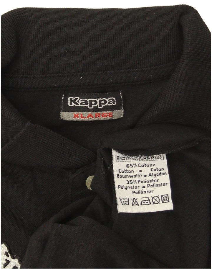 Kappa herre poloshirt XL sort bomuld