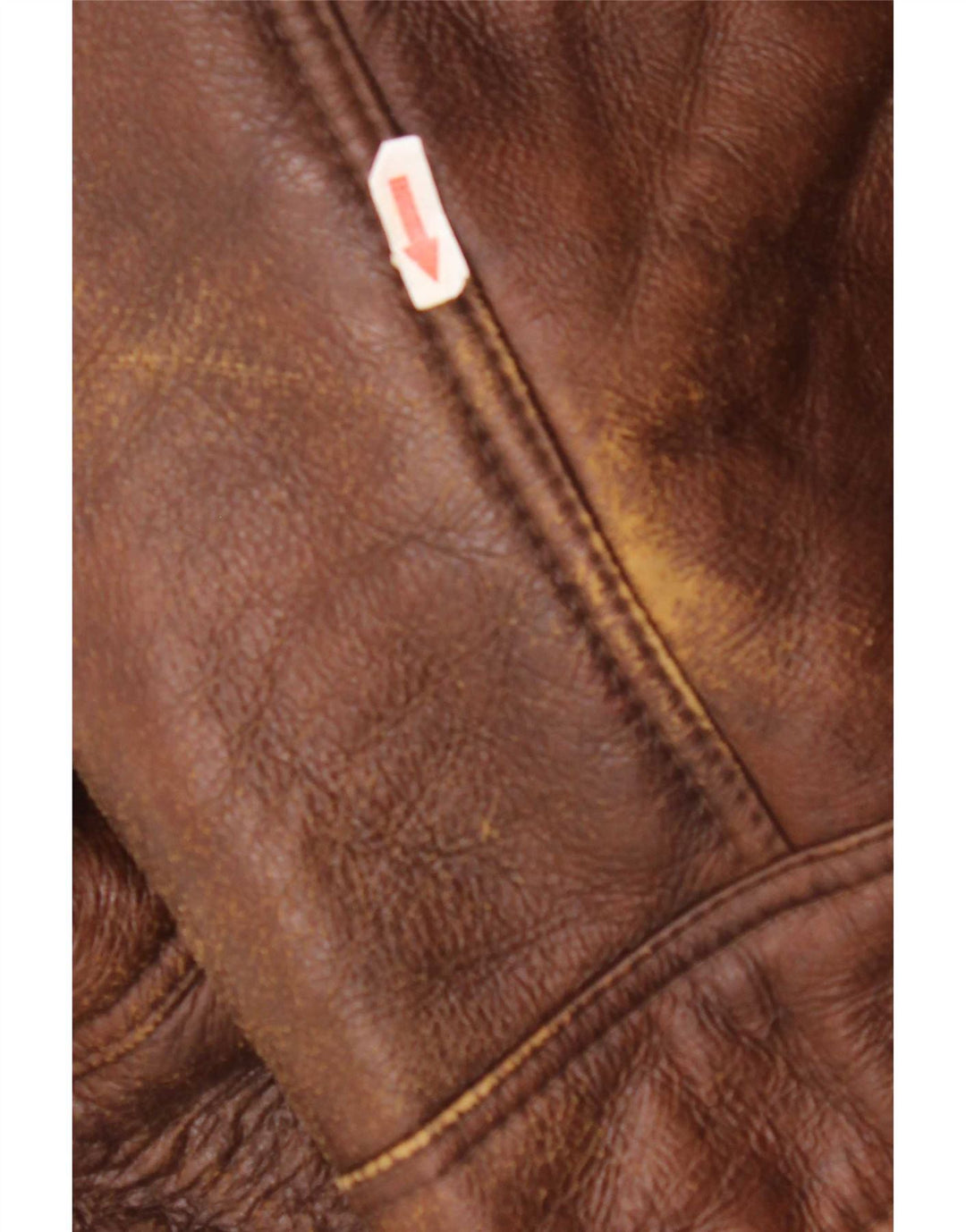 Vintage Herre Shearling Jacket IT 52 XL Brun Shearling